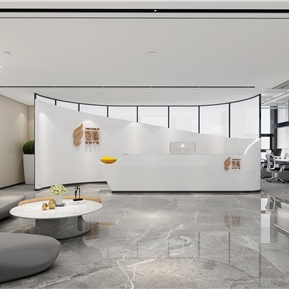 现代 前台 公司大厅前台