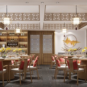 新中式 包间 餐饮 包厢