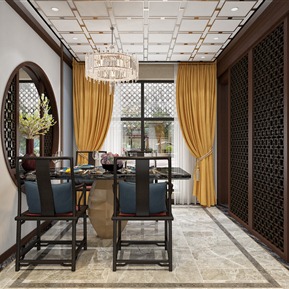 新中式 餐厅 客餐厅