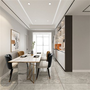 轻奢 客餐厅 无主灯客餐厅