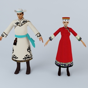 民族风 双人 少数民族服装