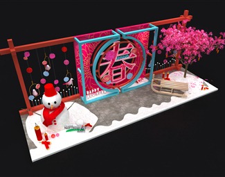 现代 美陈 春节美陈