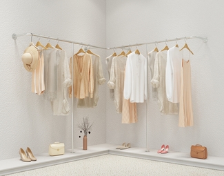现代 衣架 女装店