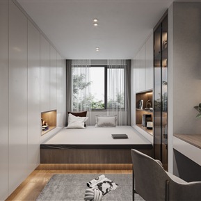 现代 榻榻米卧室 榻榻米