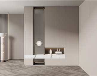 现代 玄关柜 玄关墙