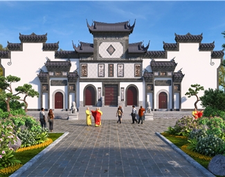中式古庙