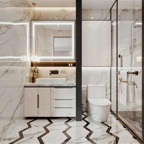 现代 卫生间 卫生间浴室