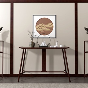 新中式 端景台 装饰柜装饰台组合