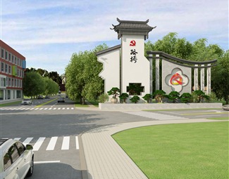 81mb下载中式新农村入口指示牌3d模型下载17.63mb下载中式别墅景