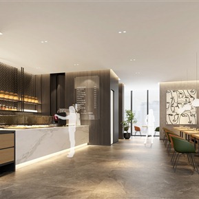 现代 餐厅 餐饮前台