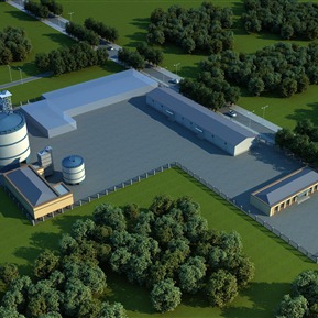 现代 鸟瞰图 厂区鸟瞰