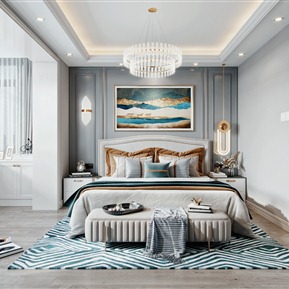 轻奢 卧室 主卧室