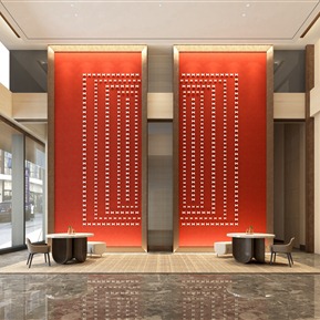 现代 大厅 酒店休闲大厅偏厅