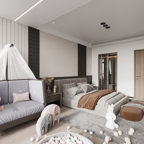 现代 儿童房 卧室