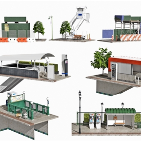 现代 地下入口 街道设施