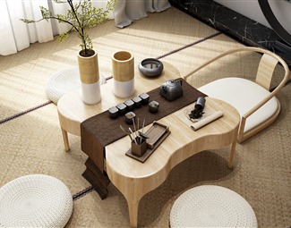 日式日式茶桌椅组合