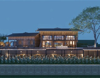 新中式新中式民宿建筑