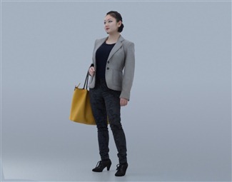 现代 女人 提包女人