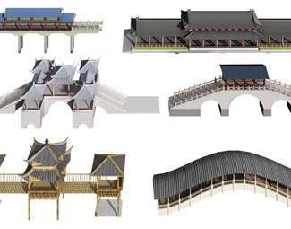 中式古建桥梁