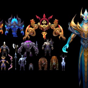 现代 游戏角色  老主宰 野怪