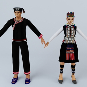 民族风 游戏角色 哈尼族服饰