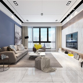 现代 客厅 客餐厅