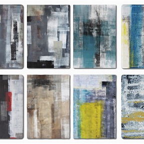 现代 方形地毯 涂鸦水彩地毯