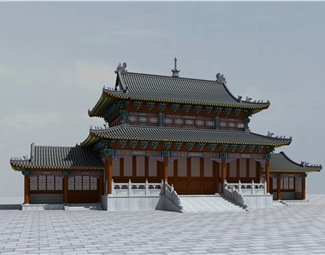 中式 古建 古建大殿 建筑