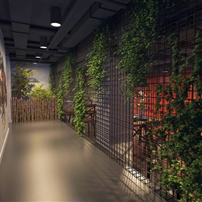 工业LOFT 走廊 餐厅