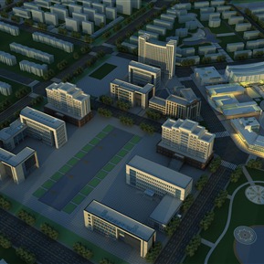 现代 鸟瞰图 办公综合体鸟瞰