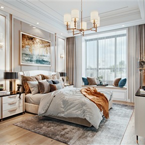 轻奢 卧室 主卧室