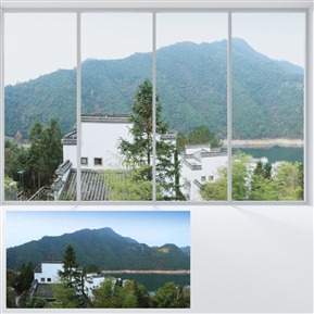 新中式灰白色白天外景 小区园景 VR