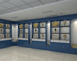 现代 展示柜 荣誉柜