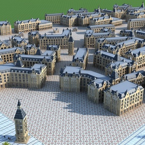 欧式 养老院 养老鸟瞰