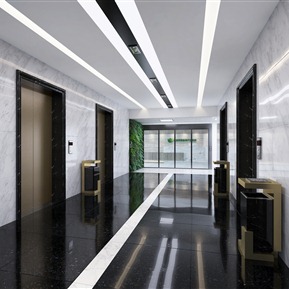 现代 电梯厅 电梯间