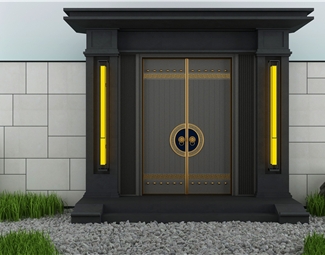 新中式院子门头