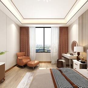 现代 卧室 简约婚房卧室