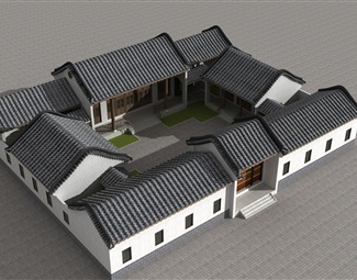 中式四合院屋檐