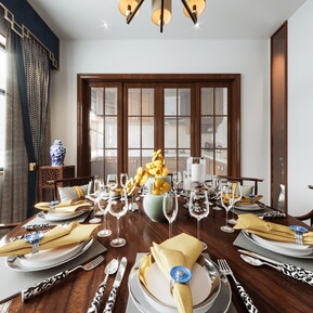 新中式 餐厅 餐厅全景