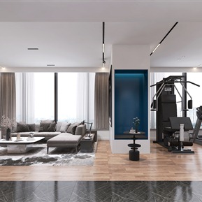 现代 健身房 私教会所 健身器械