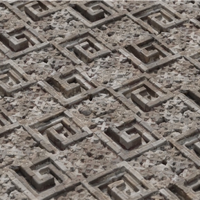 现代 路面 砖块路面