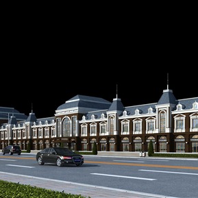 欧式 商业街 沿街商业