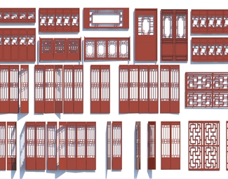 中式 门 建筑门窗