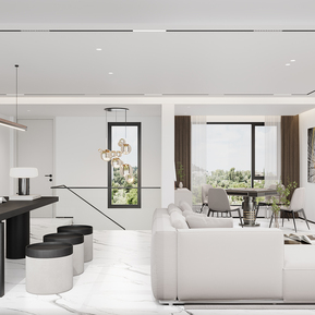 现代 客餐厅 别墅会客厅