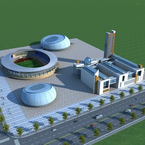 现代 体育馆建筑 体育中心