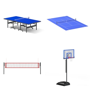 现代 乒乓球桌 运动器材