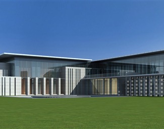 现代室外别墅建筑效果3d模型下载