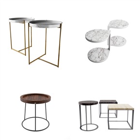 现代 圆几 茶几组合