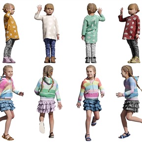 现代 女孩 儿童女孩