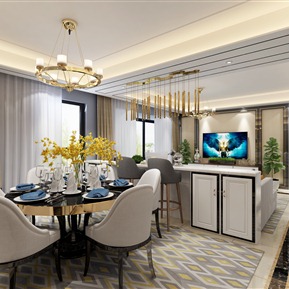 简欧 客餐厅